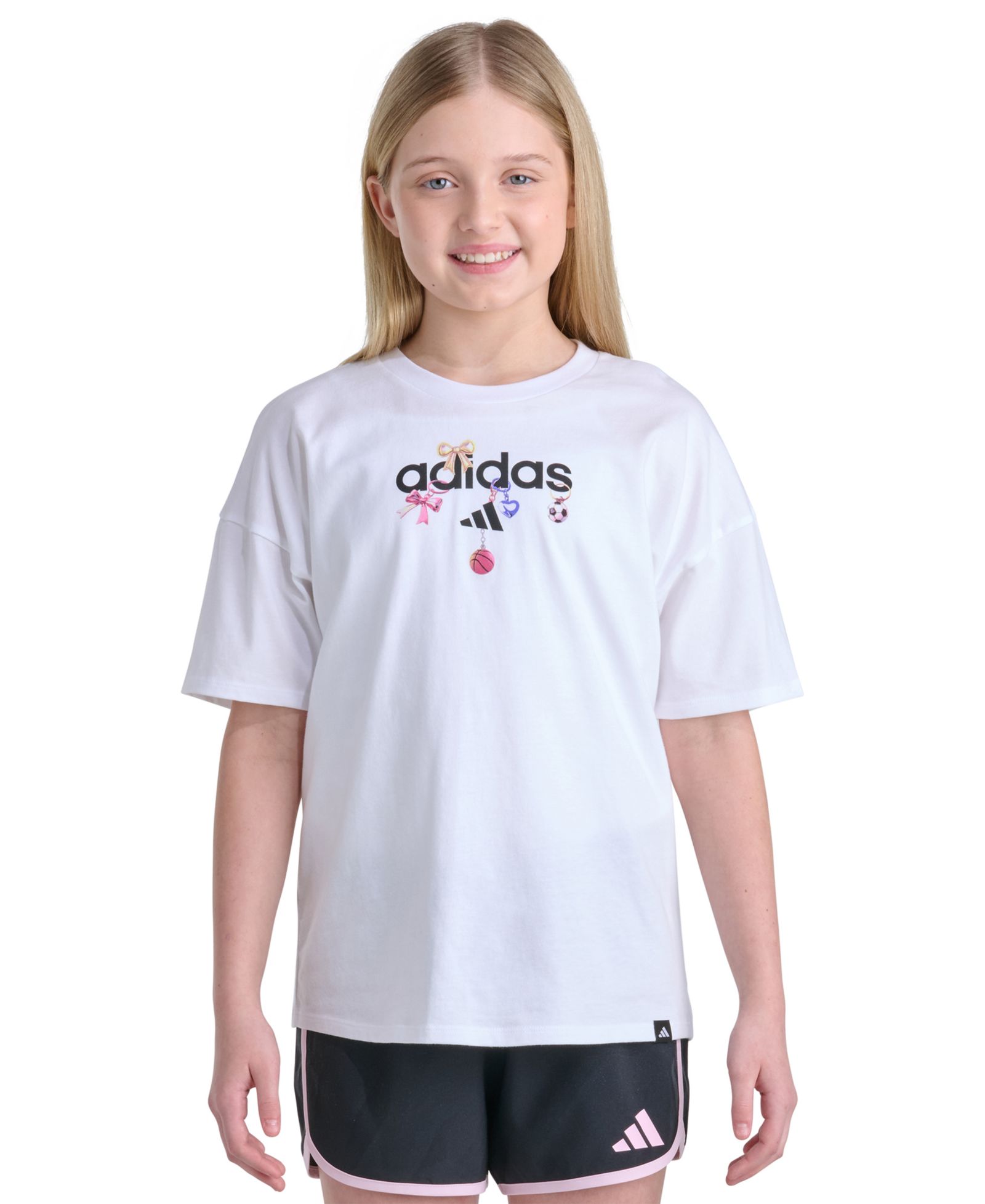 Детская футболка adidas Girls' 7-16 Short-Sleeve