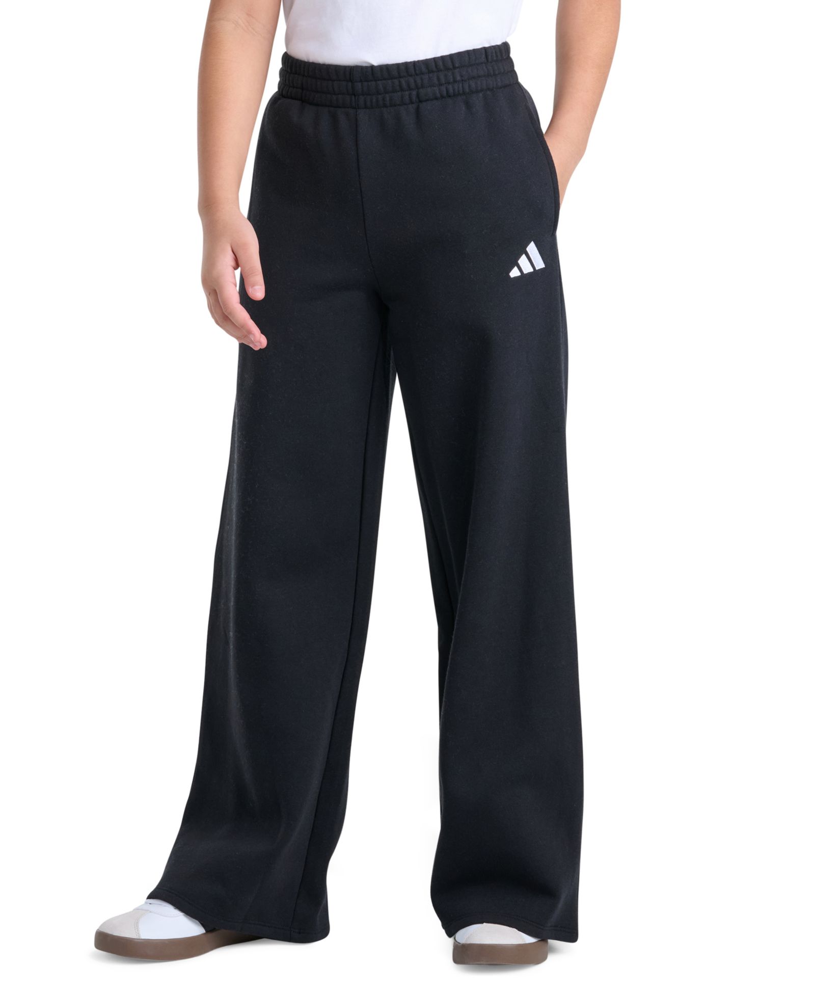 adidas Девочка широкие брюки из флиса с эластичным поясом 8-16