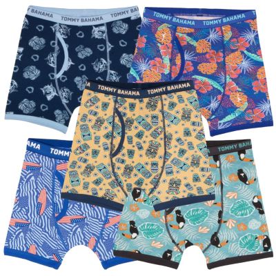 Детские боксеры Tommy Bahama, упаковка 5 шт., хлопок