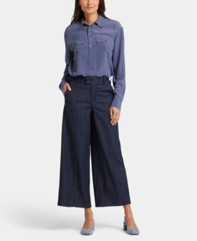 NYDJ Women's Mona Wide Leg Trouser Ankle Jeans