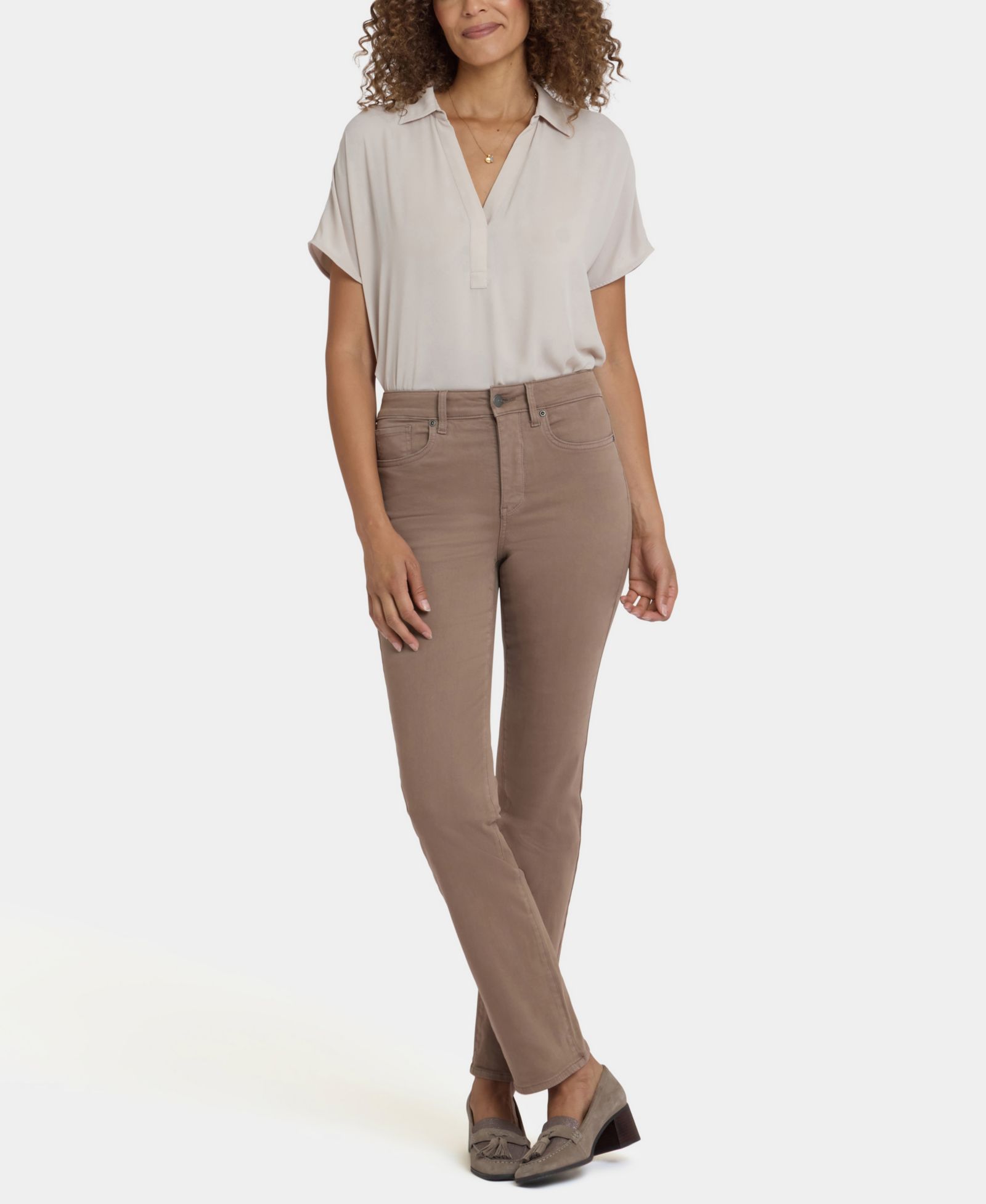 NYDJ Women's High Rise Marilyn Straight Jeans