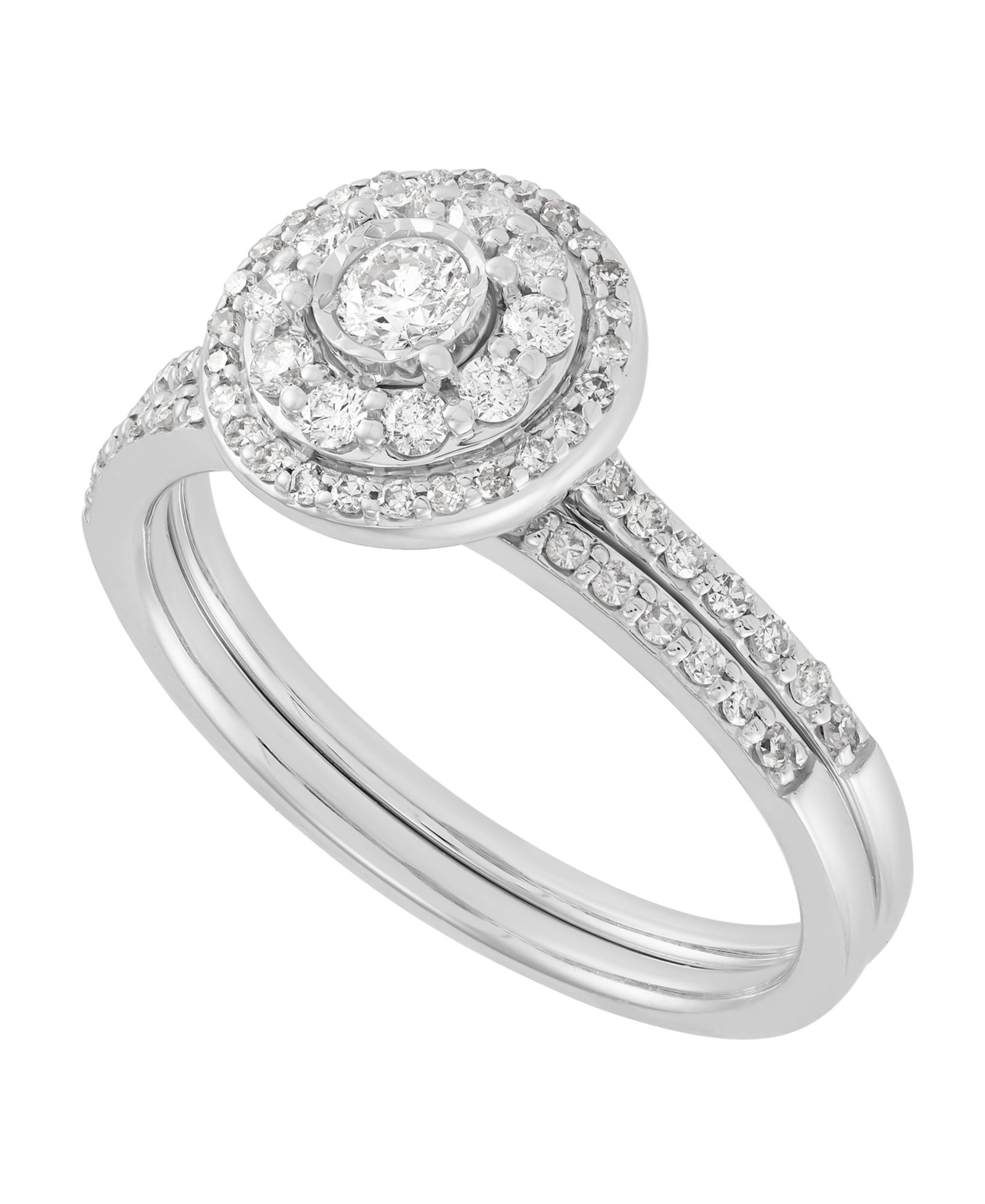 Свадебный набор бриллиантов Macy's (1/2 ct. t.w.) из 10k белого золота