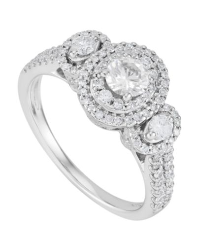 Помолвочное кольцо Macy's Diamond 1 ct. t.w. в белом золоте 10k