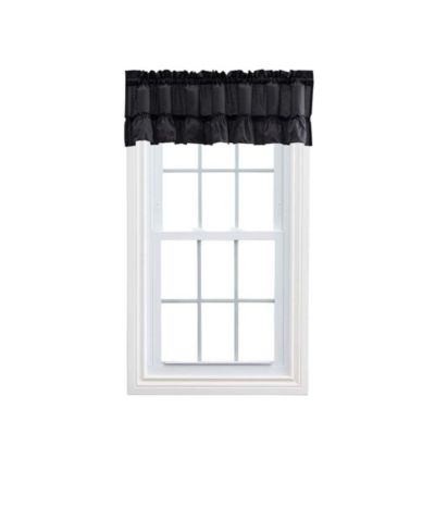 Ellis Curtain\Stacey Solid Color Window 1.5" Rod Pocket High Quality Fabric Ruffled Filler Valance