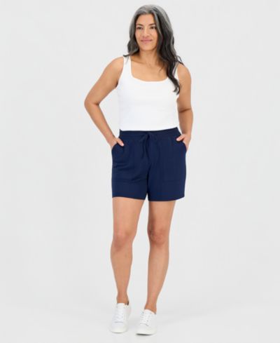Style & Co Petite LuxLounge шорты из трикотажа French Terry, сзади на завязках