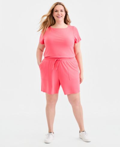Style & Co Шорты Plus Size LuxLounge из футера