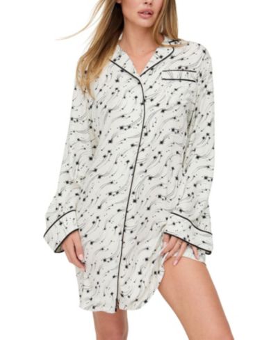 Женская ночная рубашка Lily and Lionel London Simone Long Sleeve