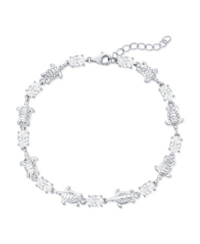 Simona Sterling , Alternating Elephant & Oval CZ Bracelet