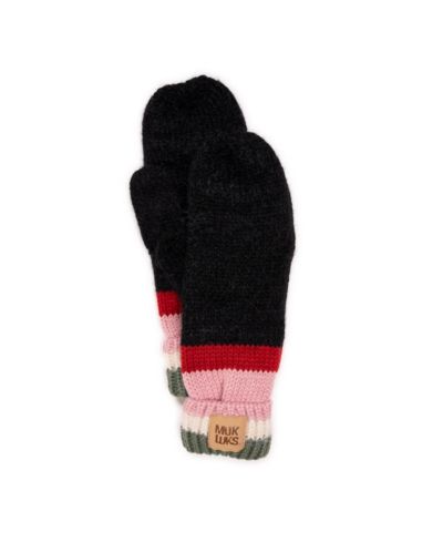 MUK LUKS Women's Eyelash Mixed Ribbed Mitten