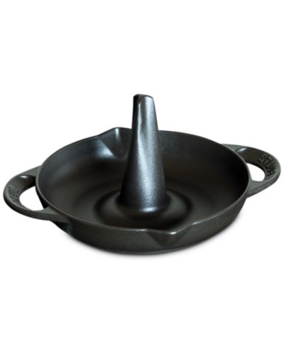 Вертикальная жаровня для курицы Staub из эмалированной чугунной сковороды 9.5"