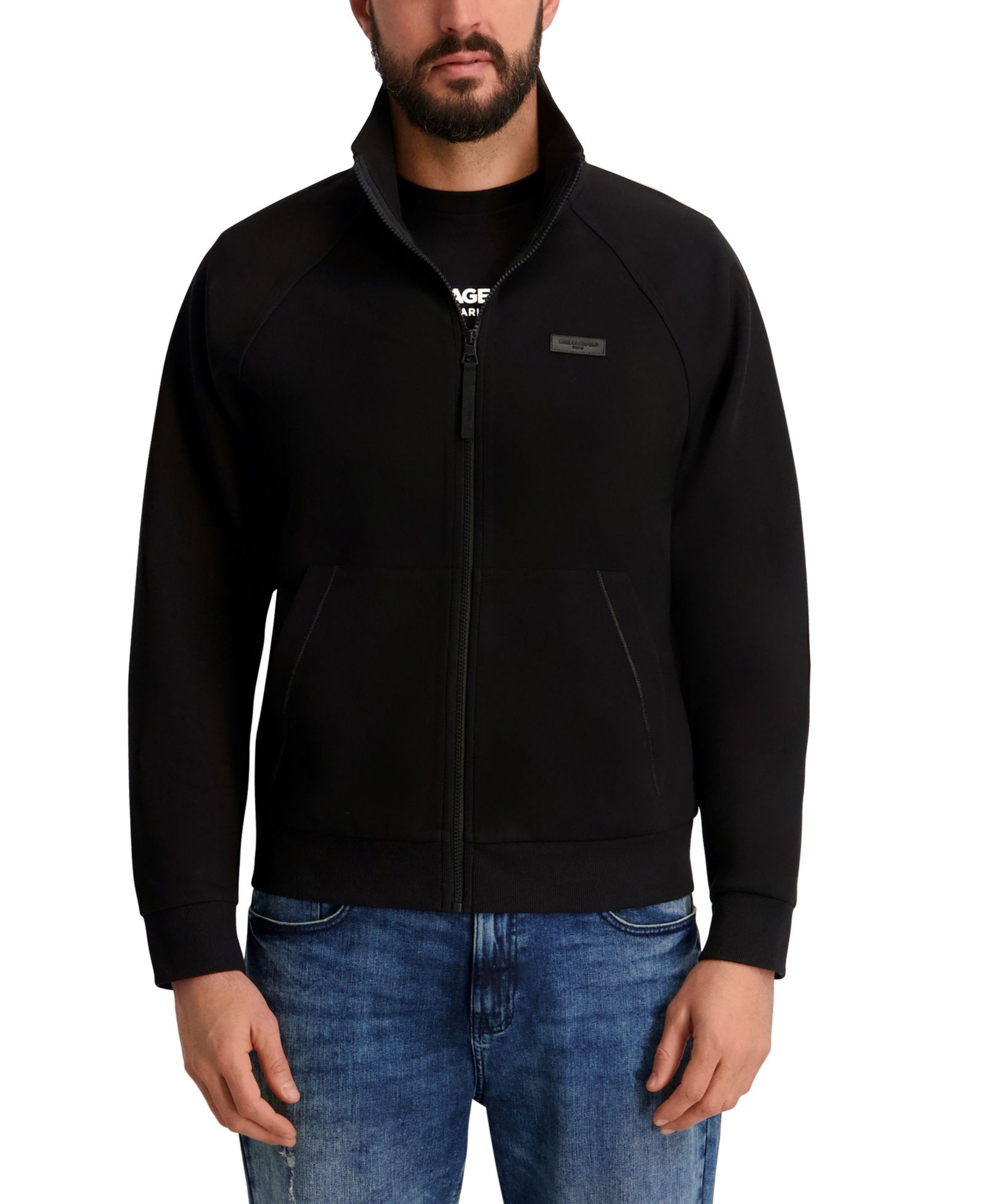 KARL LAGERFELD PARIS Мужской Full-Zip Ponte Track Jacket