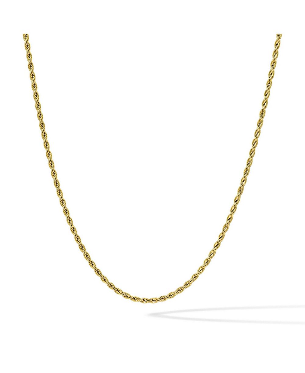 Vincero Men's Rope Necklace - 3mm Gold Chain
