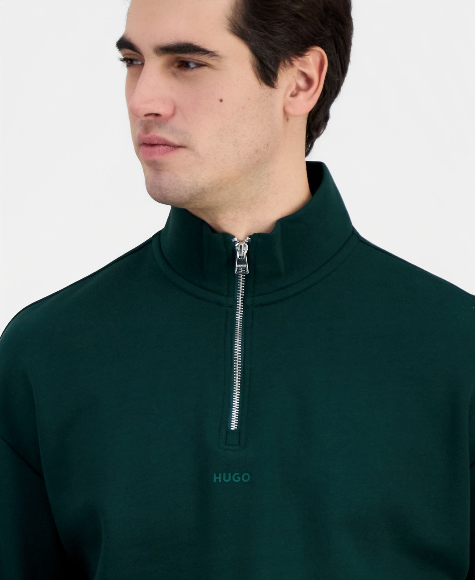 Мужской свитшот Hugo Boss Durty Relaxed-Fit Half-Zip