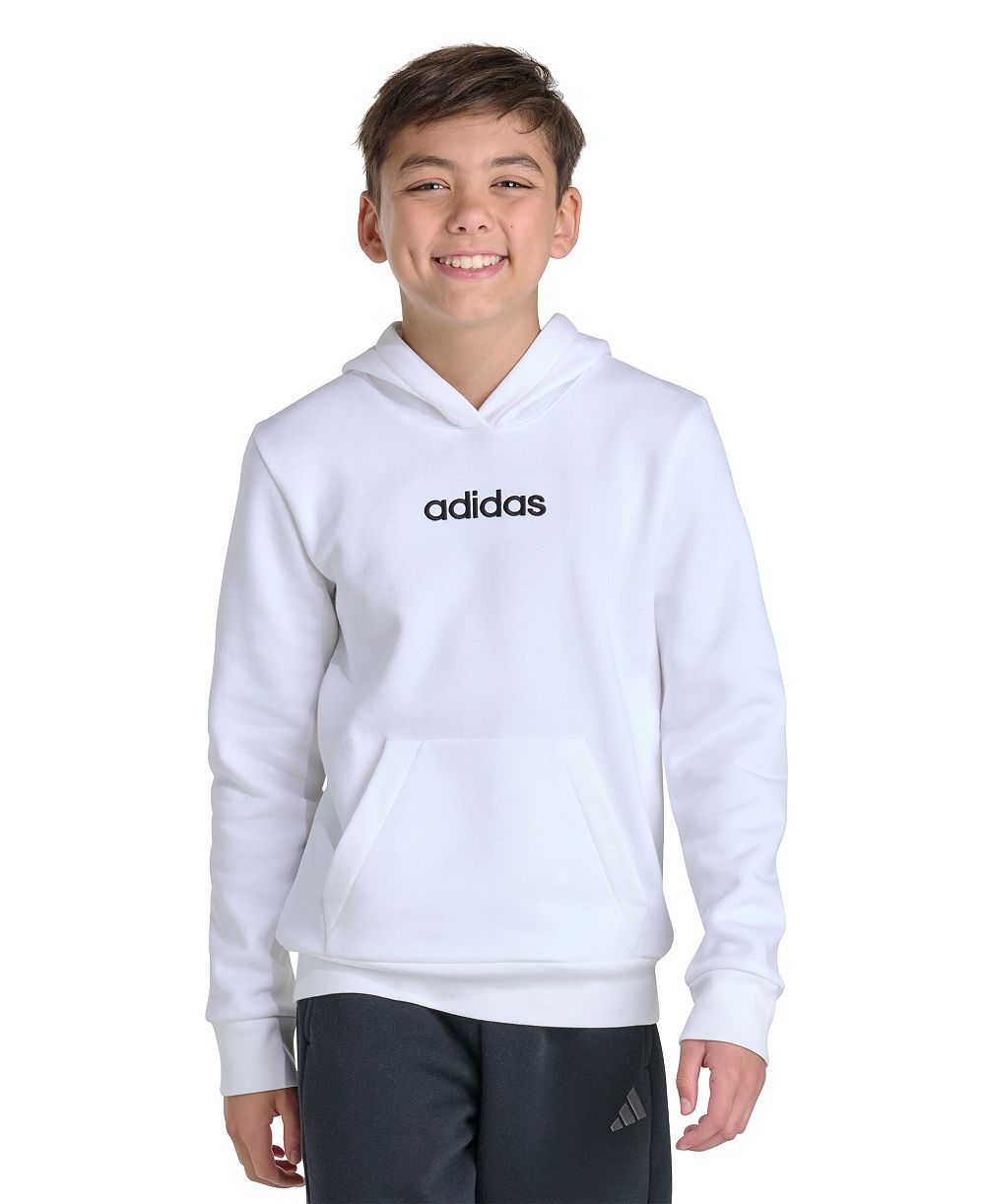 adidas Boys' 8-20 Long-Sleeve Essential Linear Hooded Sweatshirt