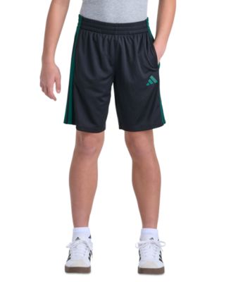 adidas Boys' 8-20 Elastic Waistband Essentials 3-Stripe Shorts