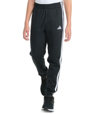 Джоггеры adidas Boys' 8-20 Essential 3-Stripe Fleece с манжетами