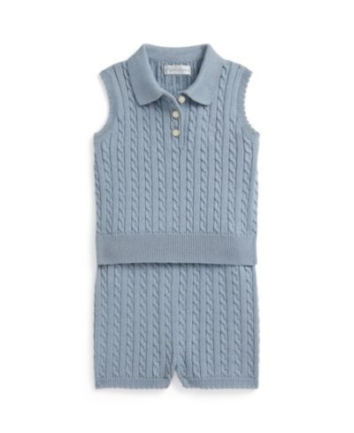 Детский набор Polo Ralph Lauren Mini-Cable Polo Sweater и шорты, 2 шт.