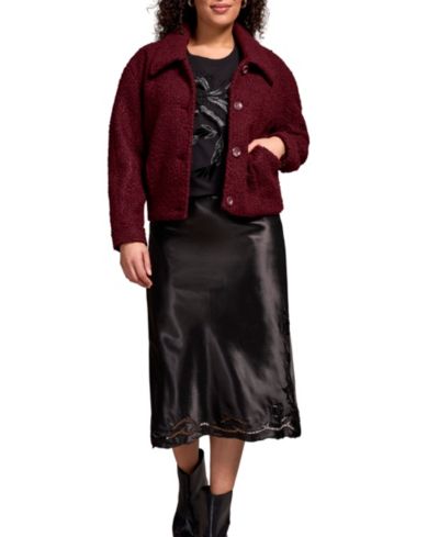 TRIBAL Women's Soft Bouclé Button-Front Jacket
