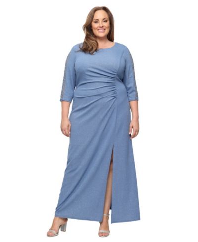 SL Fashions Plus Size Crewneck Maxi Dress