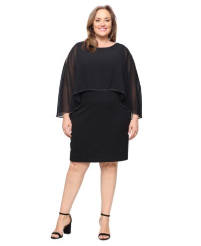 Платье-футляр SL Fashions Plus Size с круглым вырезом