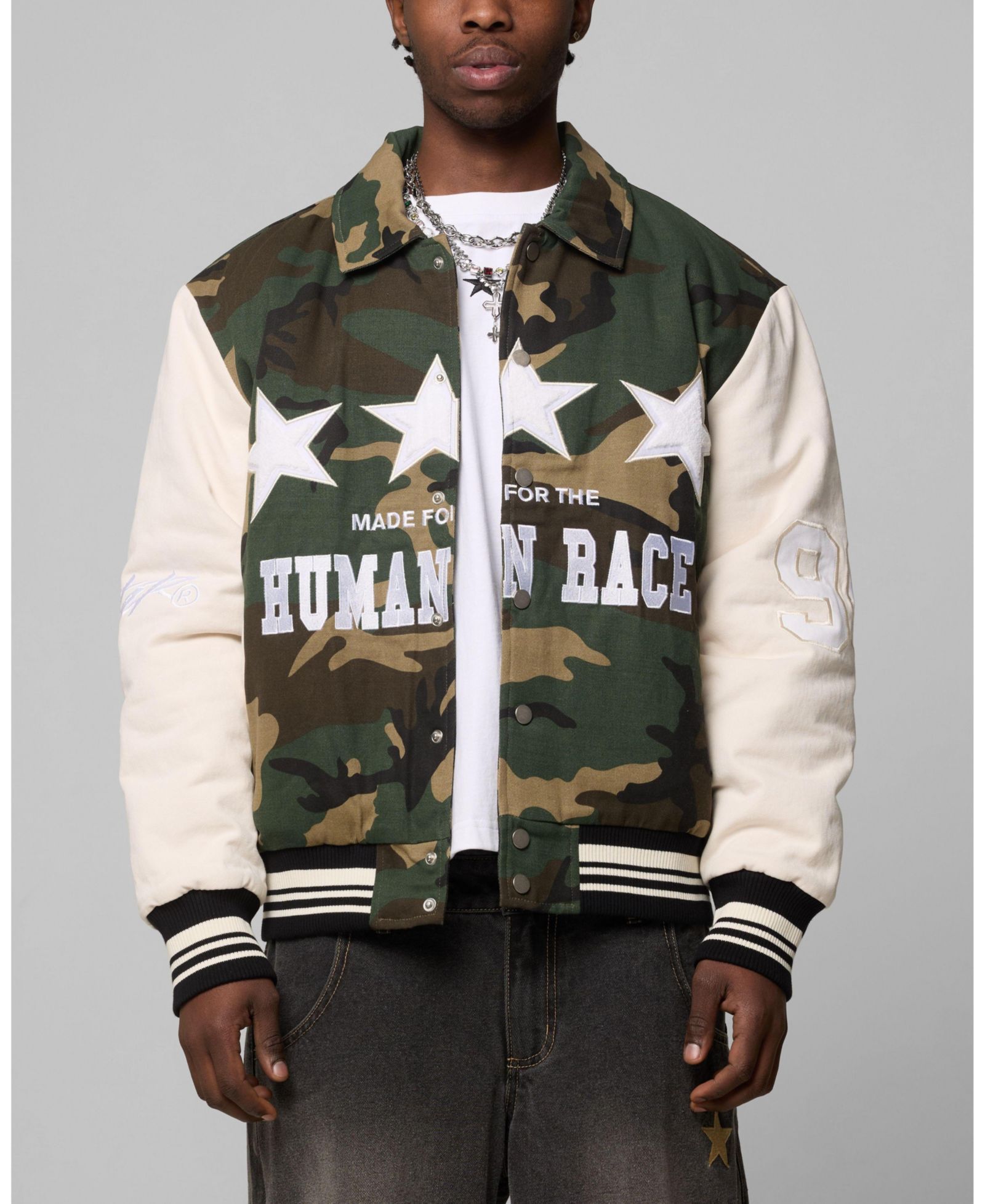 LOITER Men's Star Child Varsity Jacket