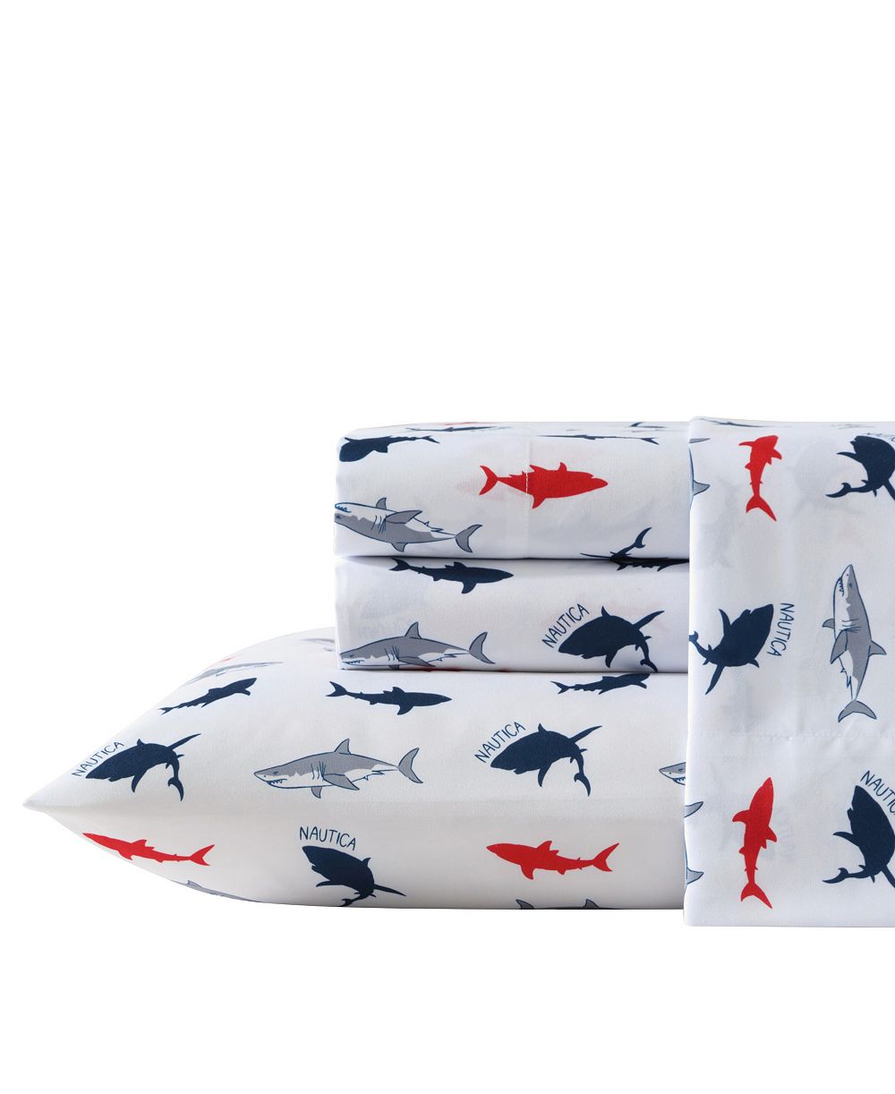 Nautica Branson Sharks комплект постельного белья из микрофибры, 3 шт., Twin XL