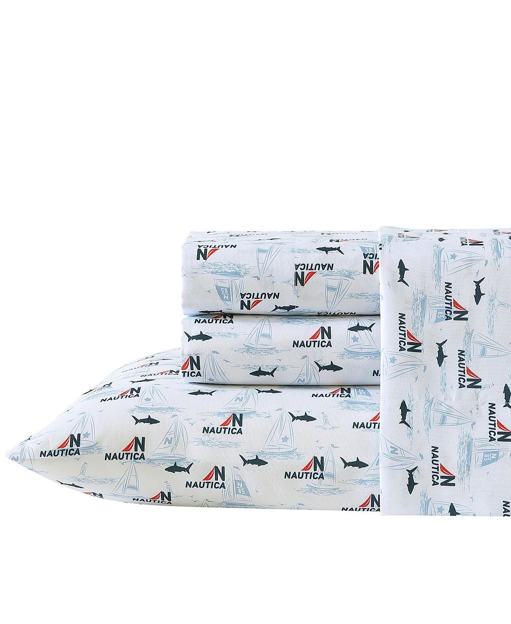 Nautica Caspian Whales микрофибра, комплект из 3 простыней, Twin