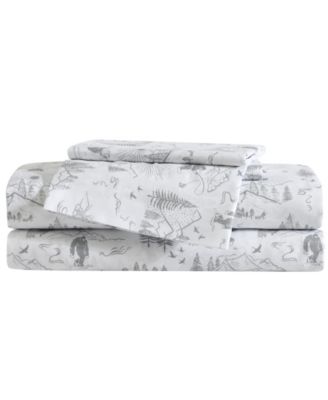 Eddie Bauer Big Foot Hiking Trip Microfiber 3-Pc. Sheet Set, Twin XL