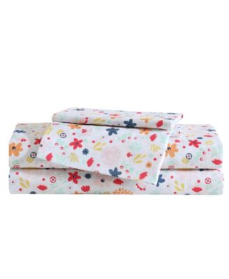 Eddie Bauer Colorful Floral Microfiber 4-Pc. Sheet Set, Queen