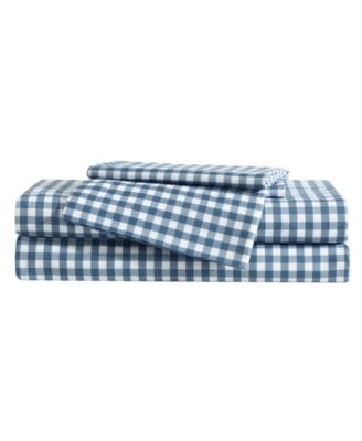 Eddie Bauer Preston Check Microfiber 4-Pc. Sheet Set, Queen
