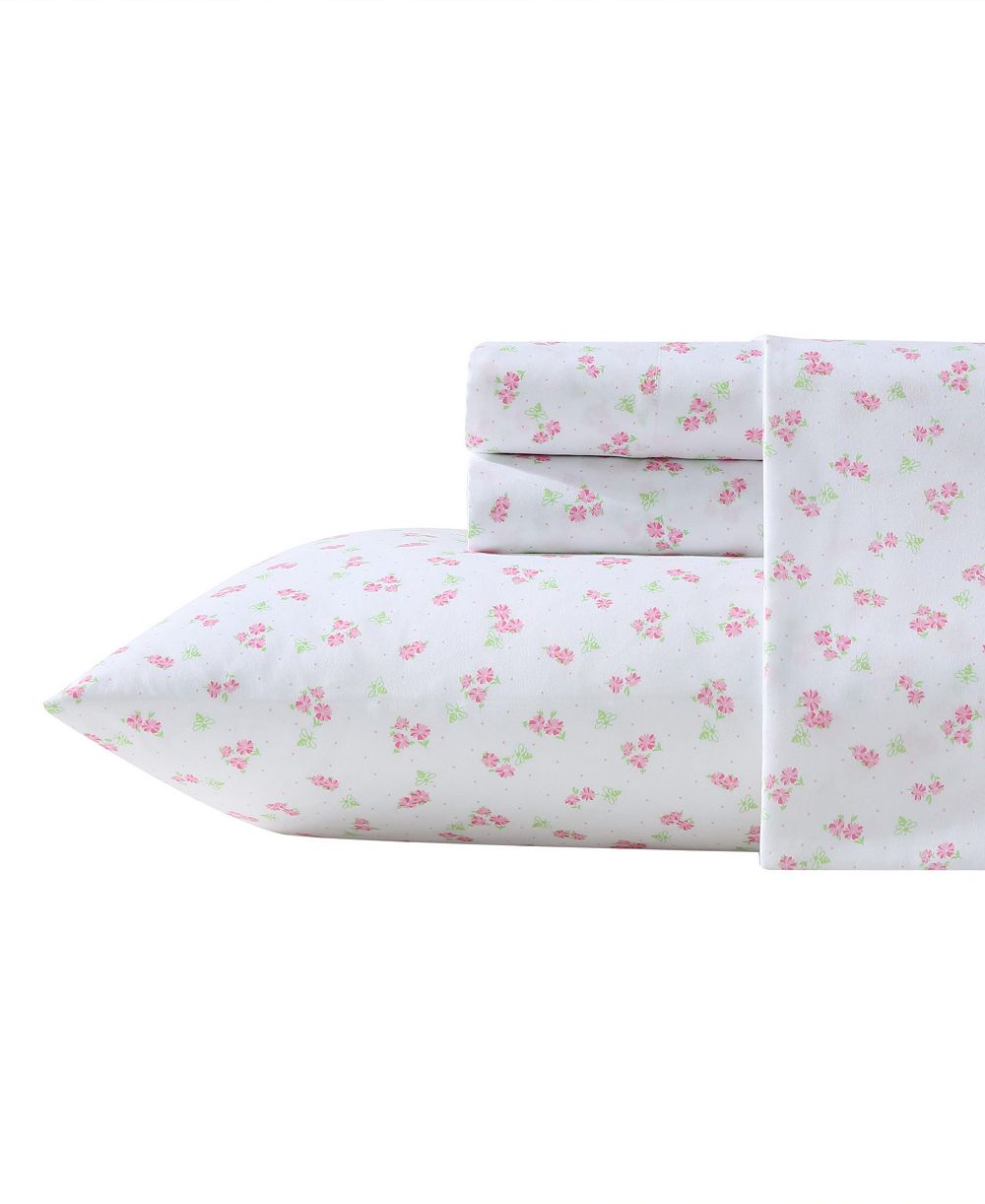 Комплект постельного белья Laura Ashley Busy Bee из микрофибры, 3 шт., Twin XL