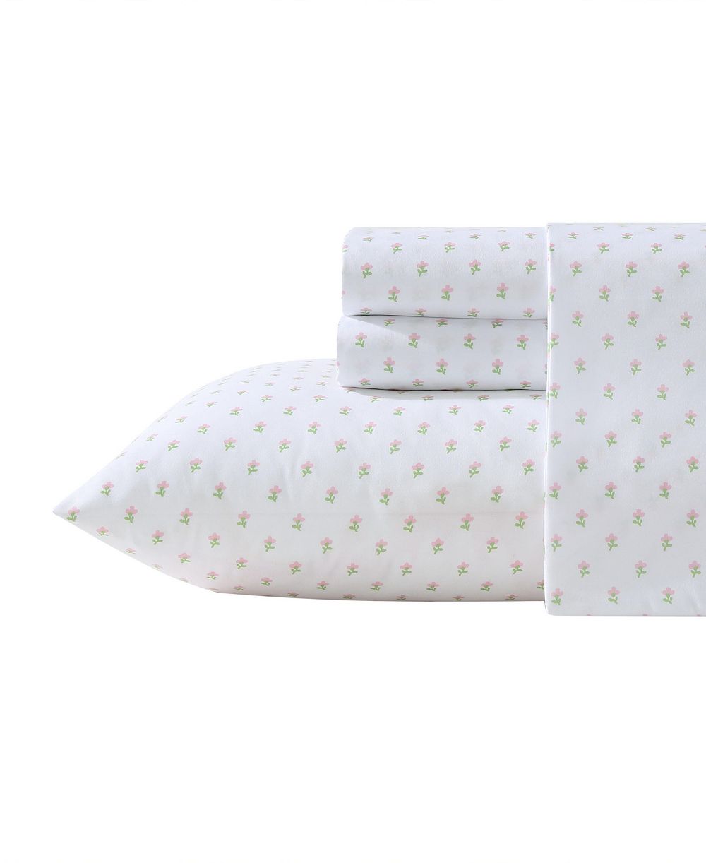 Комплект из 4 предметов Laura Ashley Wood Violet Microfiber Sheet, Full