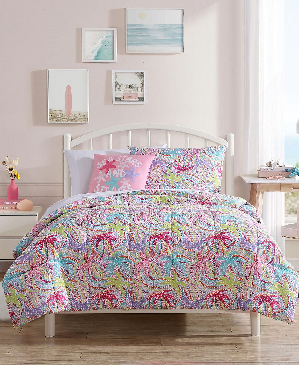 Комплект из 4 предметов Nautica Sutton Palm Trees Microfiber, Full/Queen