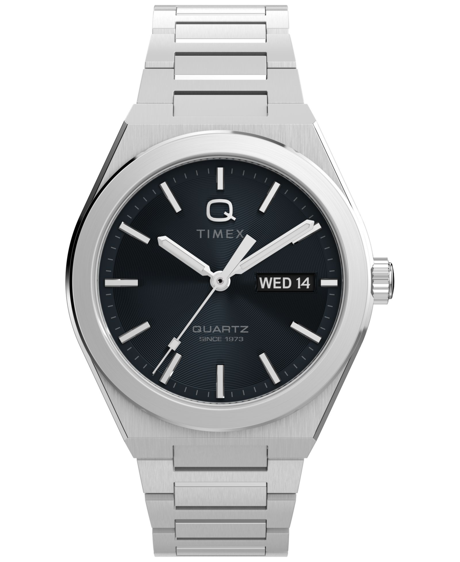 Мужские кварцевые часы Timex, серебристая нержавеющая сталь, 39mm