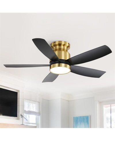 Sofucor 42-inch Modern Golden 5-Blade Ceiling Fan With 6-Speed Adjustable Wind Speed and Light Kit