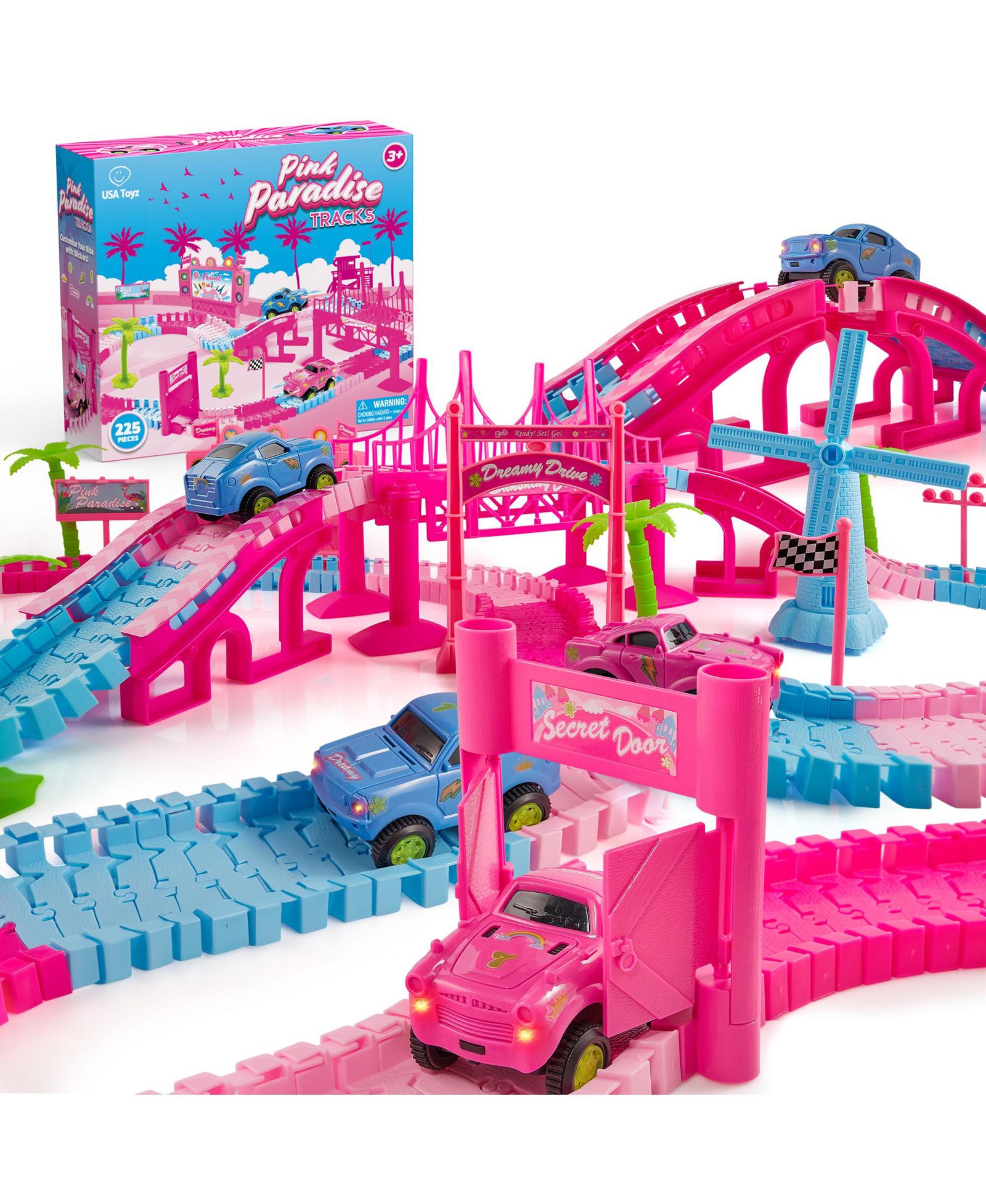 Игровой набор USA Toyz Pink Paradise Adventure Tracks 225 Piece