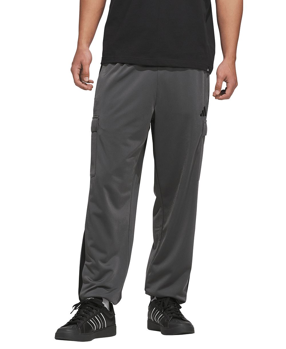 adidas Men's Tricot Regular-Fit Three-Stripe Cargo Pants