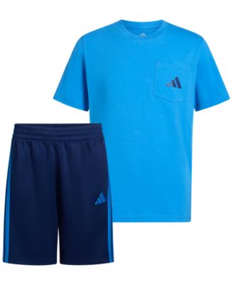 adidas Boys' 8-16 Short-Sleeve T-Shirt and Shorts, 2-Piece Set