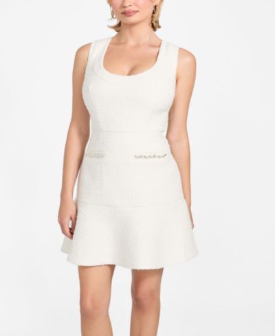 GUESS Women's Sleeveless Clotilde Tweed Dress