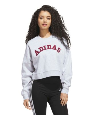 adidas женский свитшот с логотипом из шенилла и графическим принтом