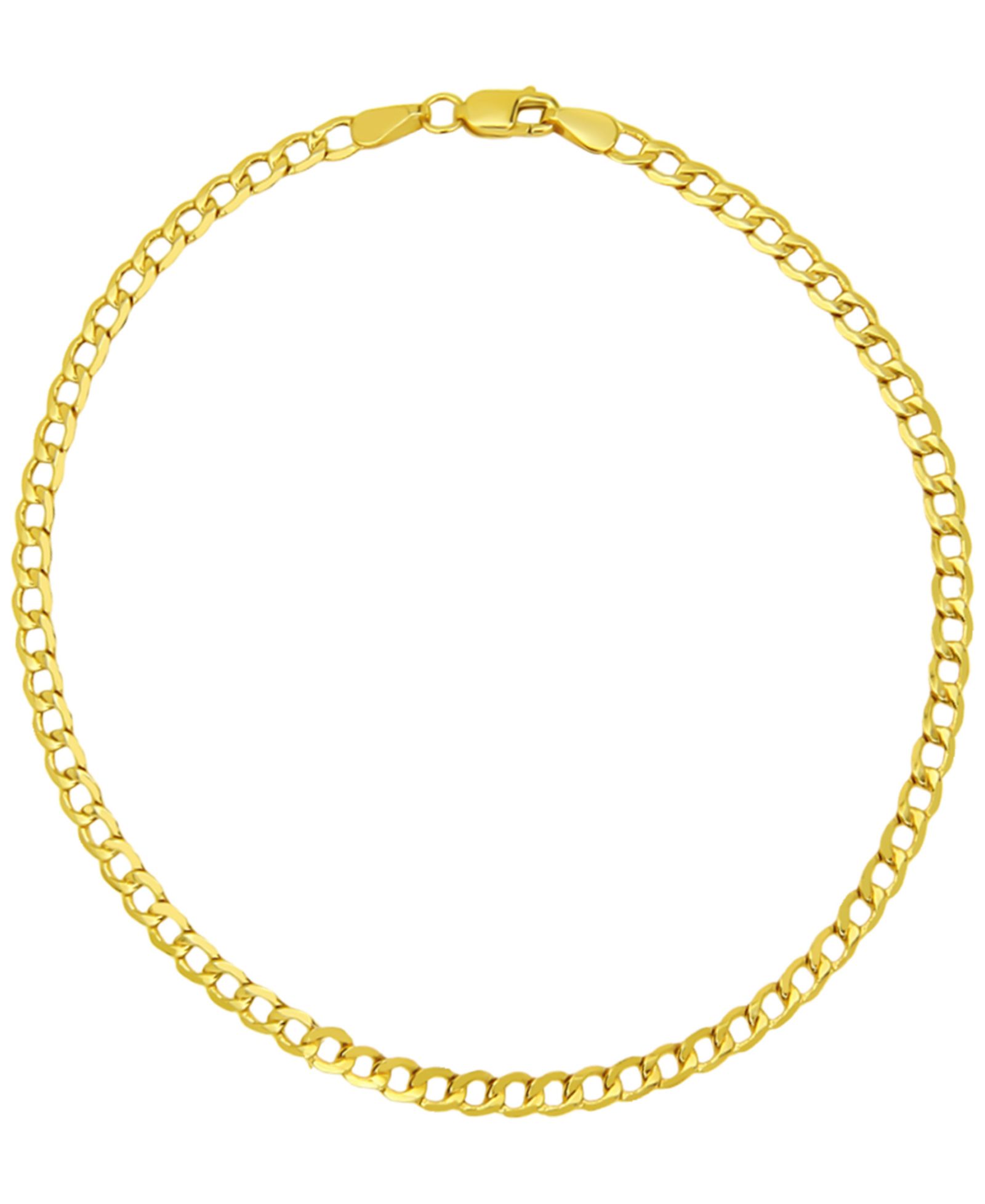 Браслет с огранкой Beveled Curb из желтого золота 18k