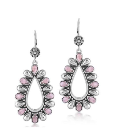 Серьги American West Jewelry Sterling Rhodochrosite