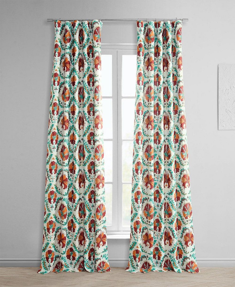 Half Price Drapes Tribeca цветочная принтная штора из искусственного льна для затемнения комнаты