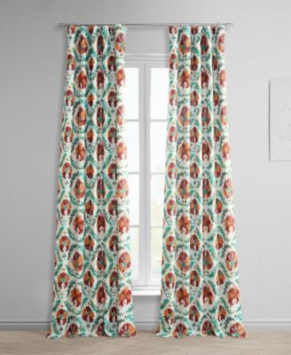 Half Price Drapes Tribeca цветочная принтная штора из искусственного льна для затемнения комнаты