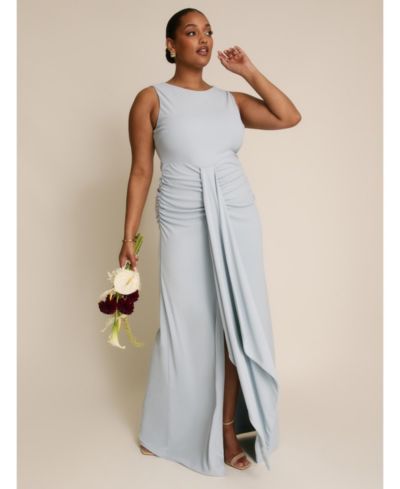 Six Stories Women's Drape Gathered Sleeveless Stretch