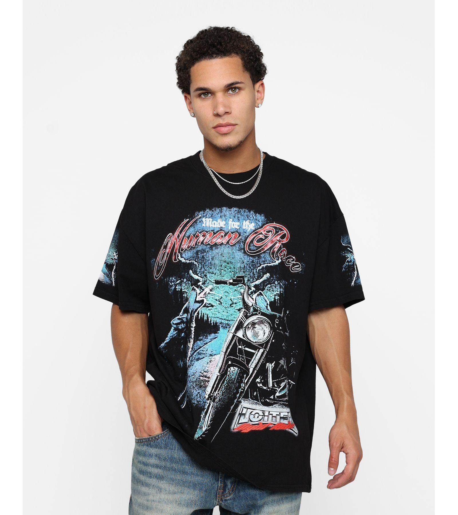 Loiter Men's Midnight Route Tee
