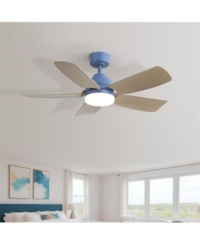 Sofucor 42" Dark Blue Ceiling Fan, 5 Blades, 6-Speed Remote, Forward/Reverse for Bedrooms, Kitchens & Living Rooms