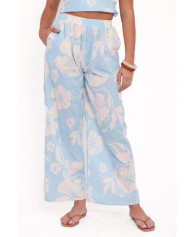 Женские широкие брюки Petal and Pup Lourdes Blue Hibiscus