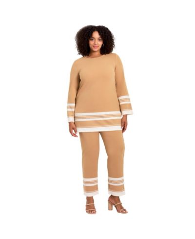 Женские брюки Avenue Border Stripe Straight Leg