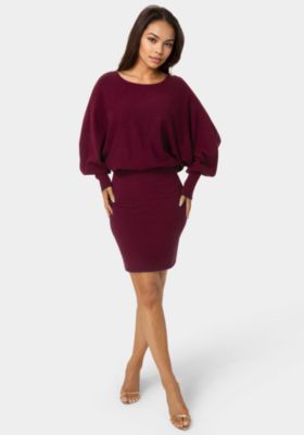 Женское трикотажное платье Bebe Scoop Neck Bloudson